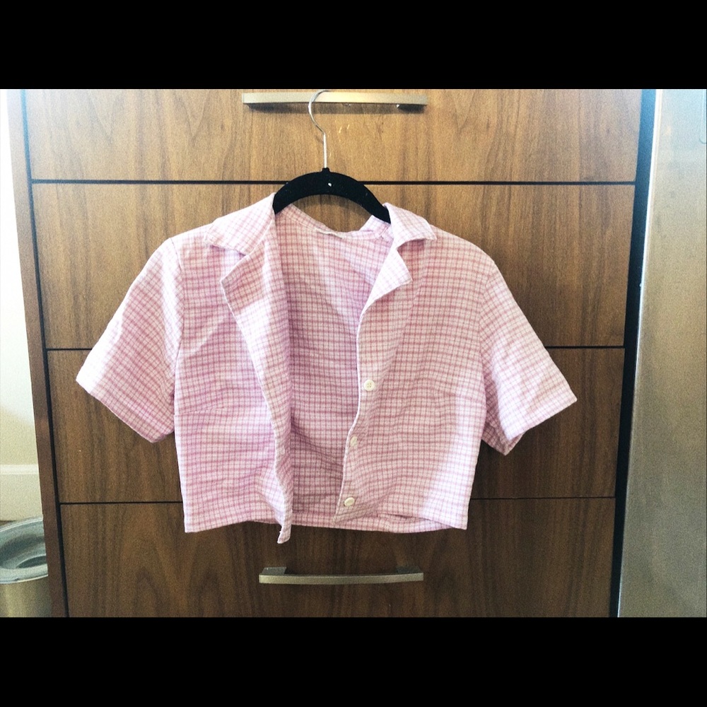 Rare Brandy Melville pink vivian top
